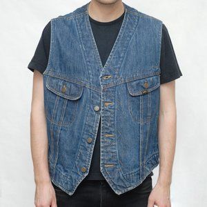 Vintage Lee Denim Rider Vest- Customized